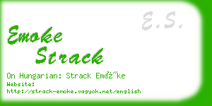 emoke strack business card